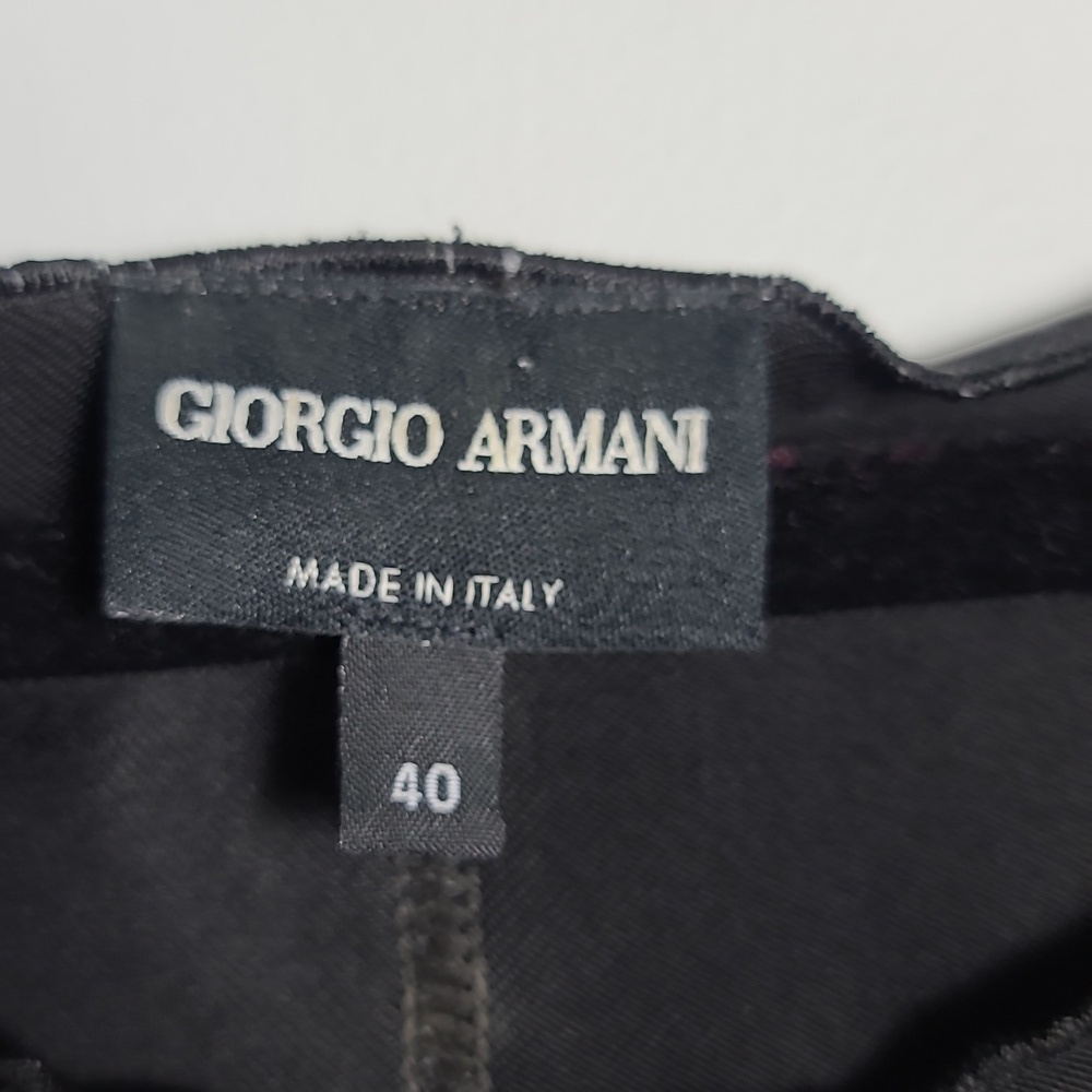 GIORGIO ARMANI Black Long Sleeve Sheath Dress Scooo Neck Knee-Length Size 40 US4 - Picture 2 of 16